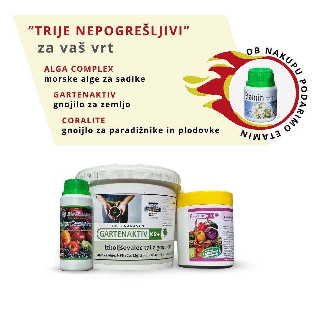 Paket ekoloških izdelkov za zdrav in bujen vrt